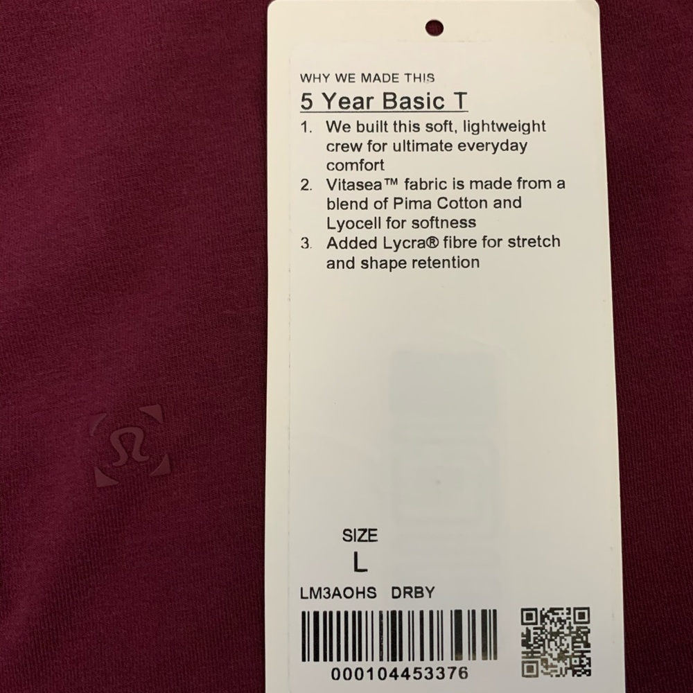 LuluLemon 5 Year Basic Tee